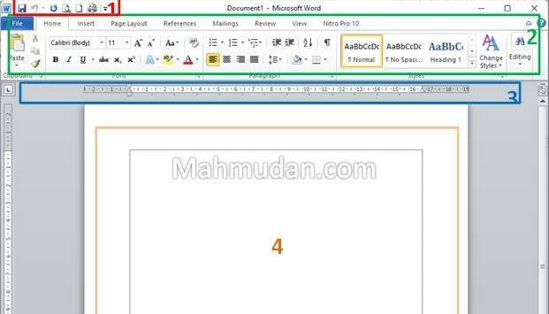 tampilan Microsoft Word 2010