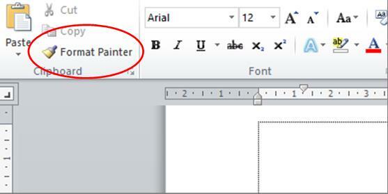 Menggunakan Format Painter