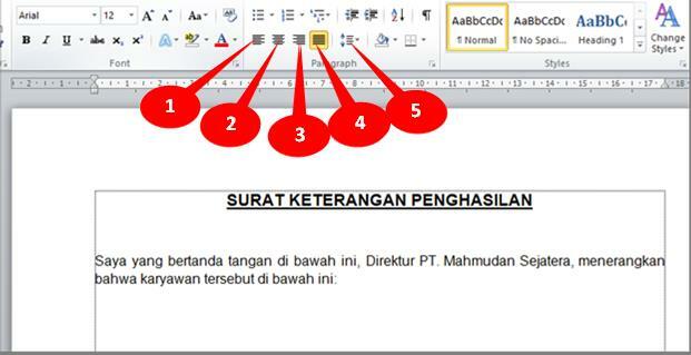 Mengatur perataan dan jarak paragraf