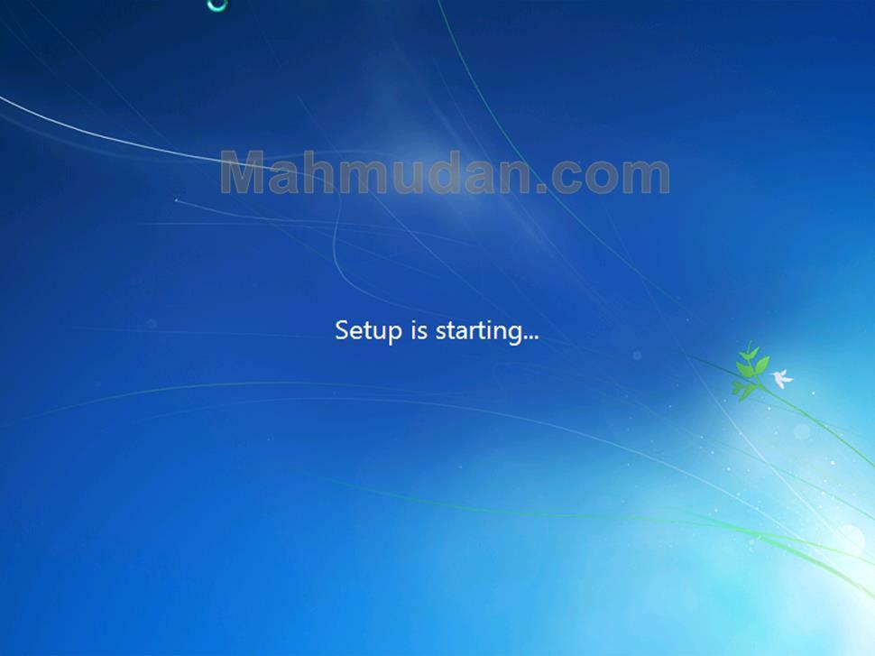 memulai instal Windows 7