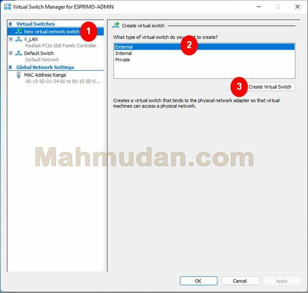 Membuat Virtual Switch