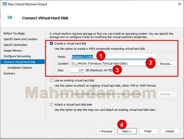 Membuat hard-disk virtual