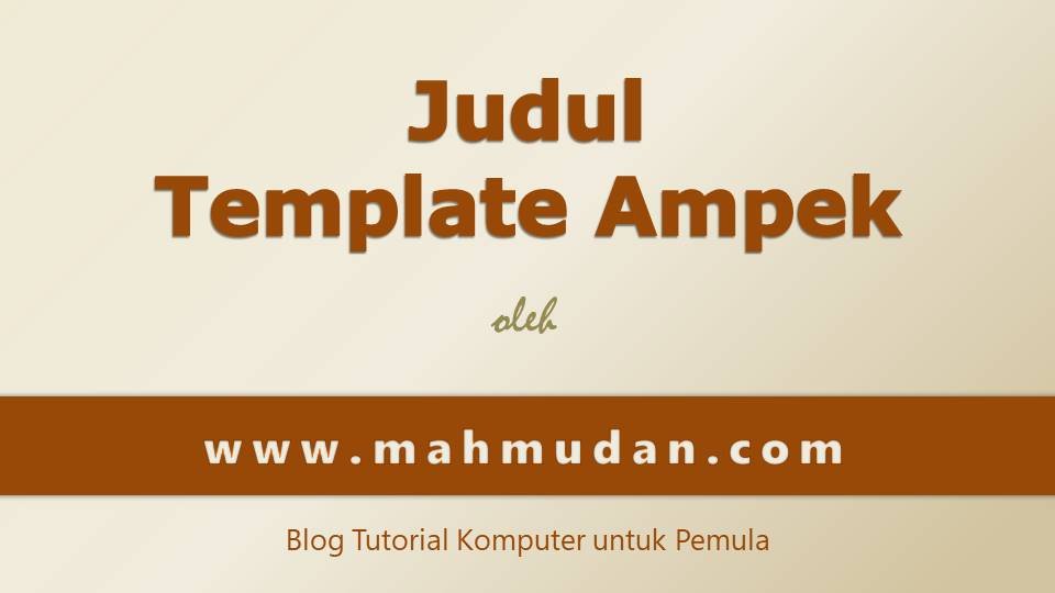 Unduh Gratis Template PowerPoint Ampek