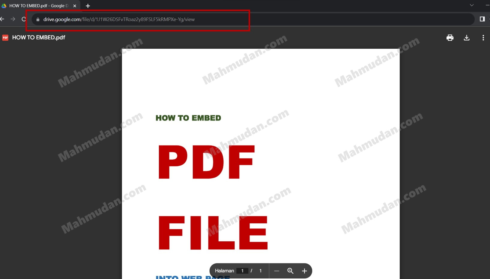 4. Buka link file PDF