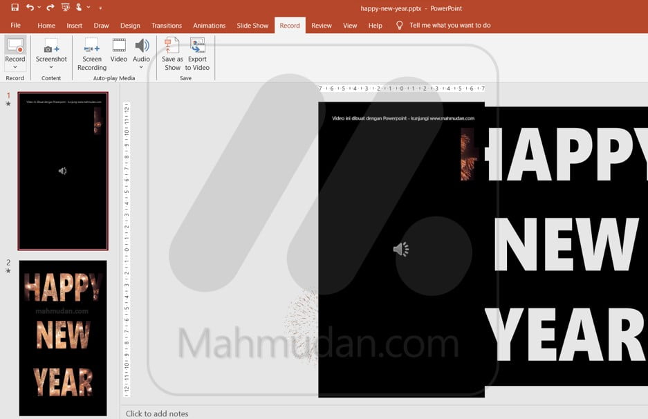 fitur keren powerpoint-2021 rekam tanyangan slide