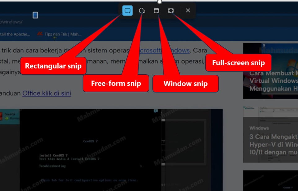 menggunakan fitur snip windows 11