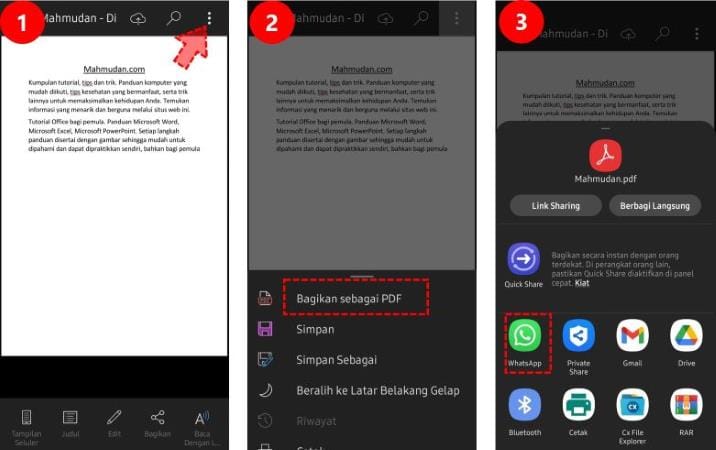 ubah Word ke PDF dengan Microsoft Word di Android