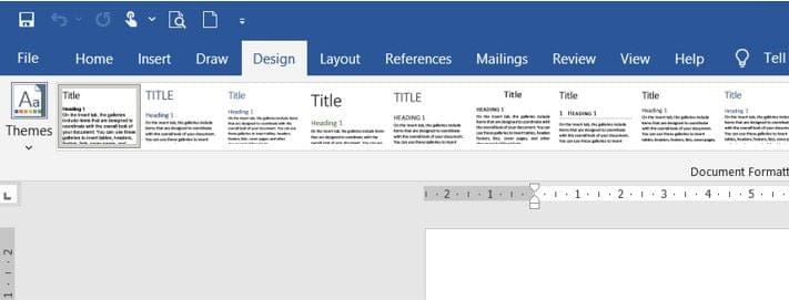 tab Design di Word