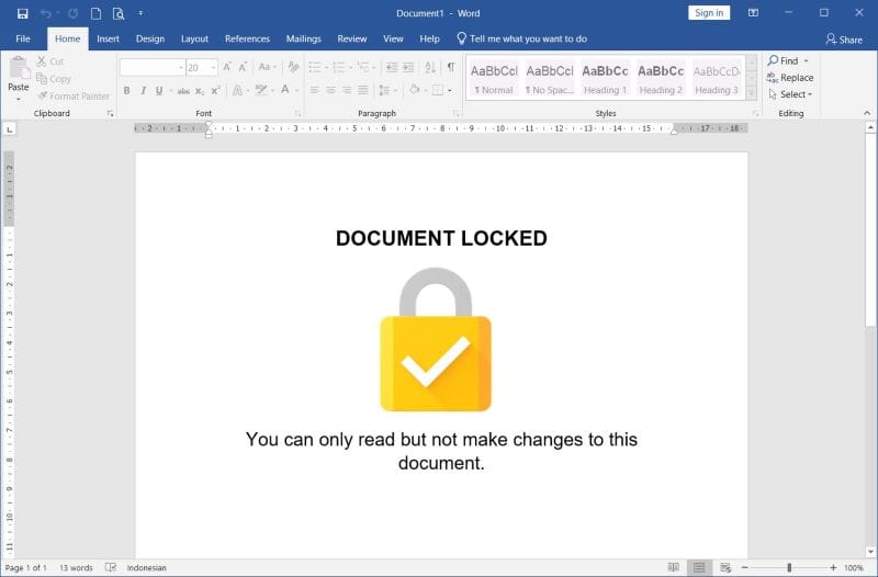 Cara Agar Dokumen Word Tidak Bisa Diedit – 3 Langkah Mudah
