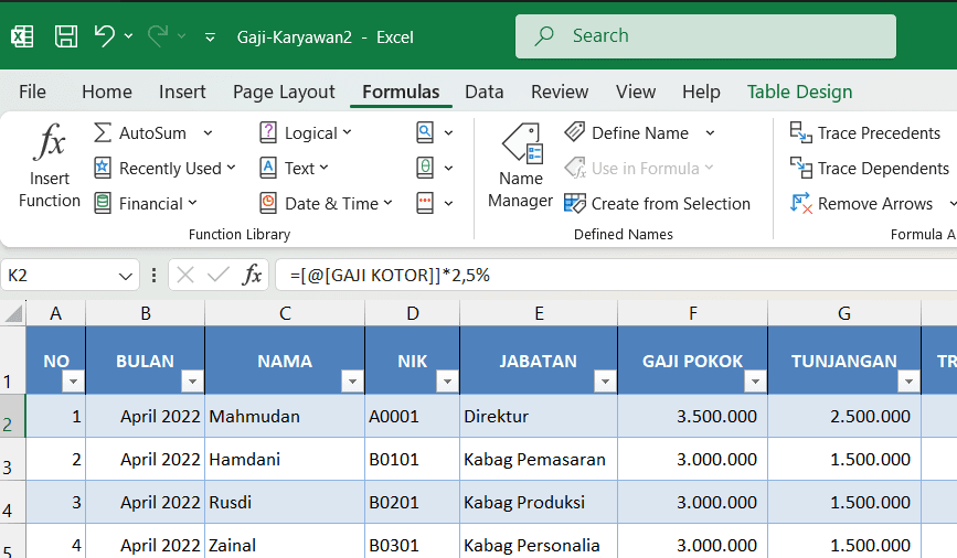 Cara Membuat Rumus Excel – Jumlah, Kurang dan Kali