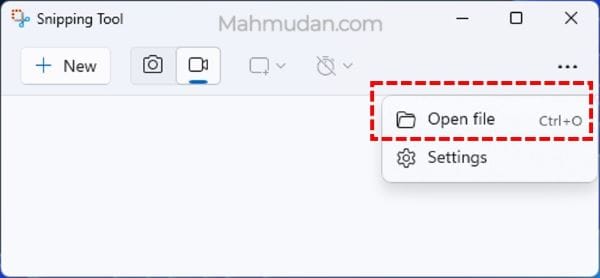 pilih file gambar di snipping tools